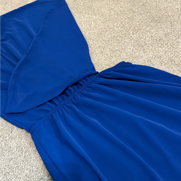 Royal Blue One Shoulder Maxi Dress - Picture 4 of 5